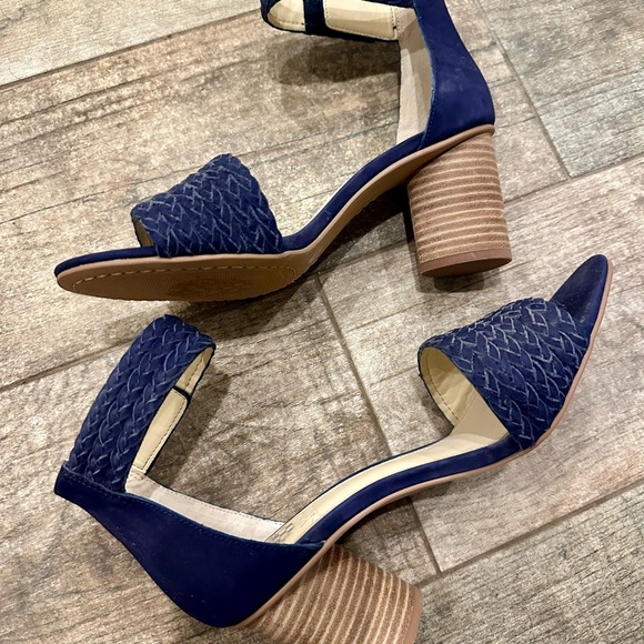 Vince Camuto Blue Heeled Sandals with Braided Detail - Picture 2 of 3